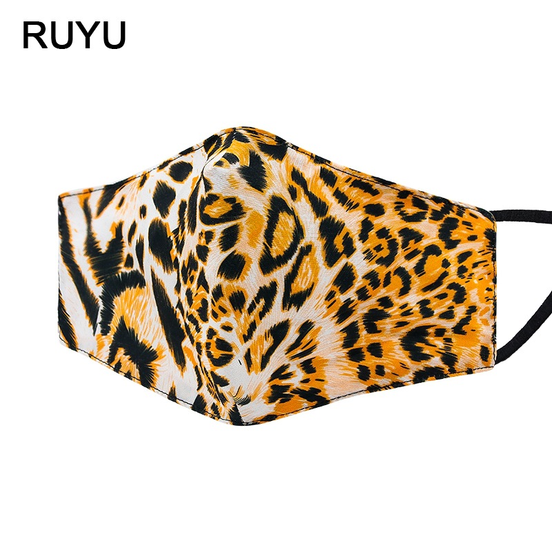 3PCS Sexy Leopard Adjustable Mask Winter Adult Washable PM2.5 Cloth Fashion Mask